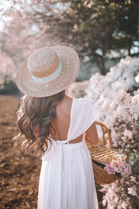 Love a white dress and straw hat for spring! 
Tie back dress, spring dress, curling iron 


#LTKsalealert #LTKfindsunder100 #LTKxSephora