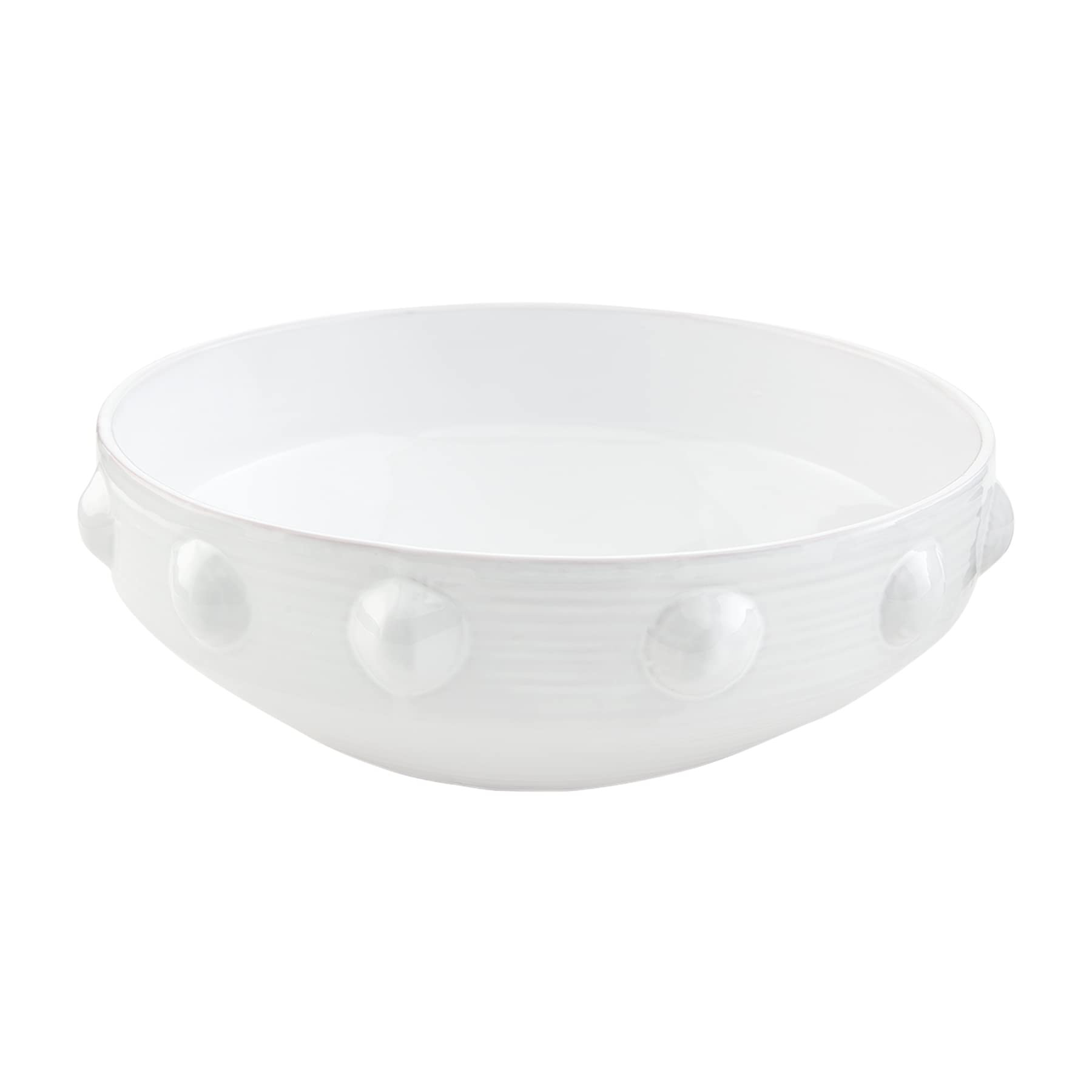 Mud Pie Beaded Serving Bowl, White, 5" x 12" dia | Amazon (US)