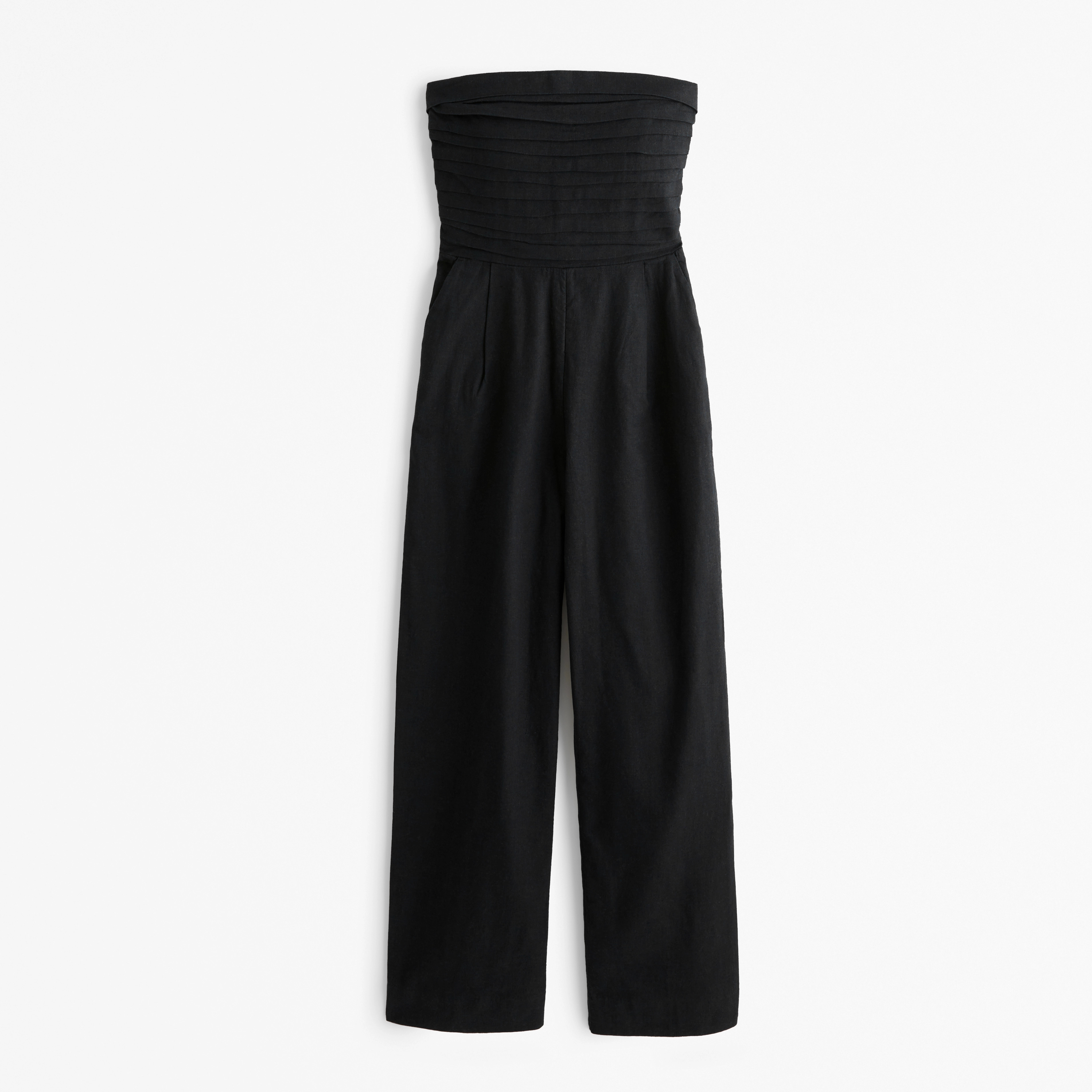 Emerson Linen-Blend Strapless Jumpsuit | Abercrombie & Fitch (US)