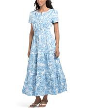 Short Sleeve Tiered Maxi Dress | TJ Maxx
