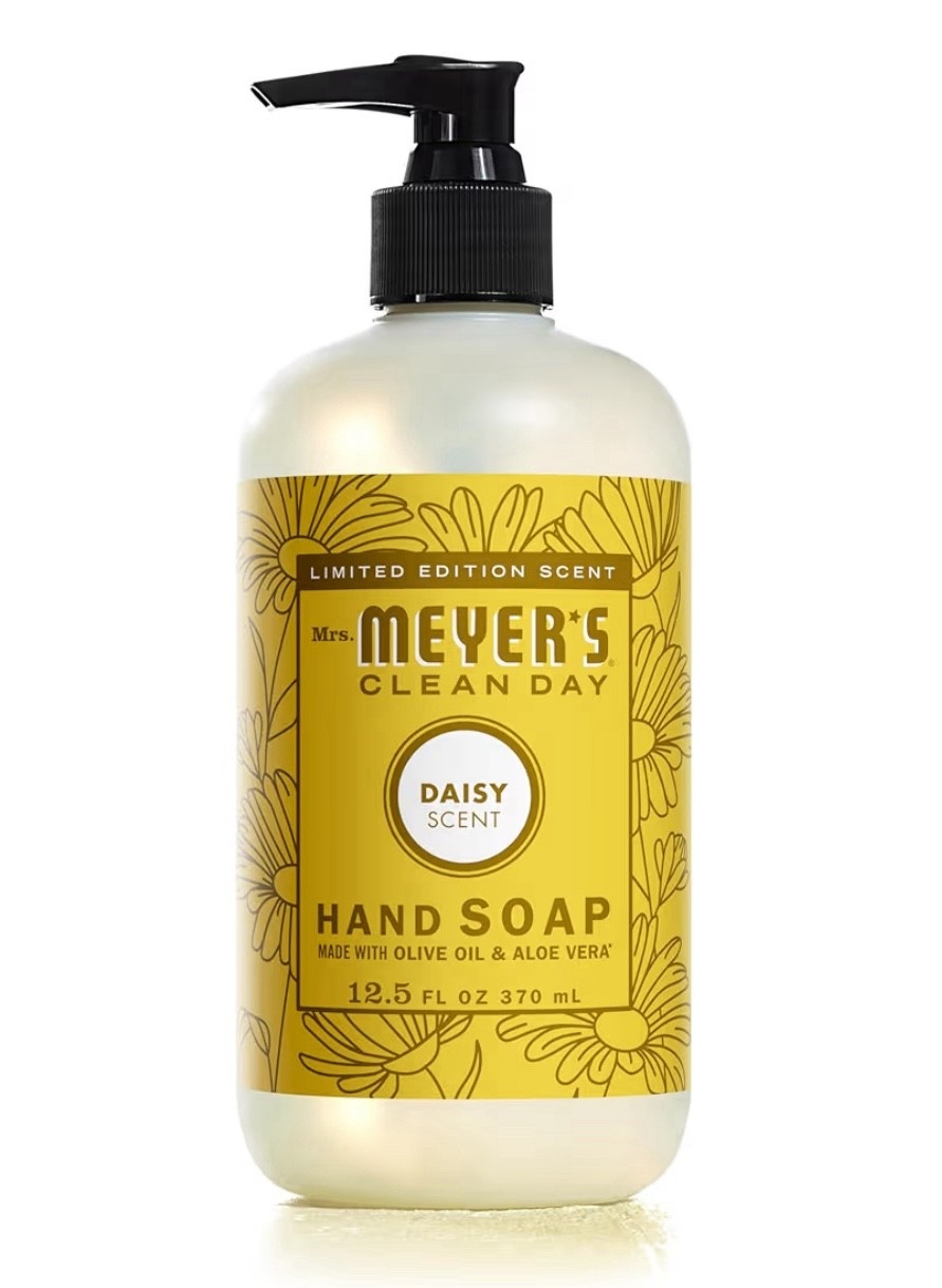 Happy Thursday! The brand new Mrs. Meyer’s Daisy Hand Soap is on flash sale for $3.20! This limited edition, clean beauty soap literally smells like a bouquet of daisies - smells so springy and fresh 🌼 Excellent deal, as this normally retails for $5-$6 - super gentle on hands this dry time of year also! 

#LTKSaleAlert #LTKHome #LTKBeauty