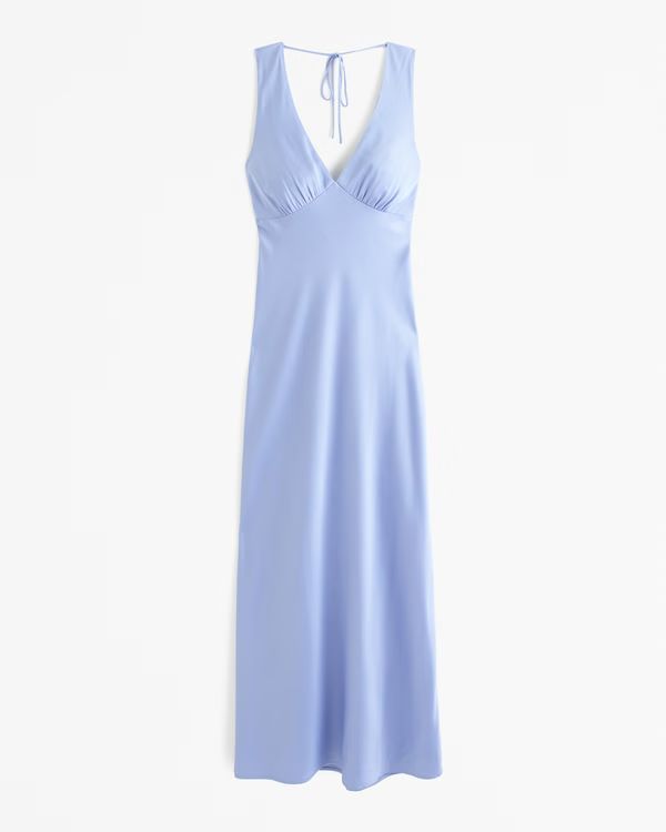 Plunge Cowl Back Maxi Dress | Abercrombie & Fitch (UK)