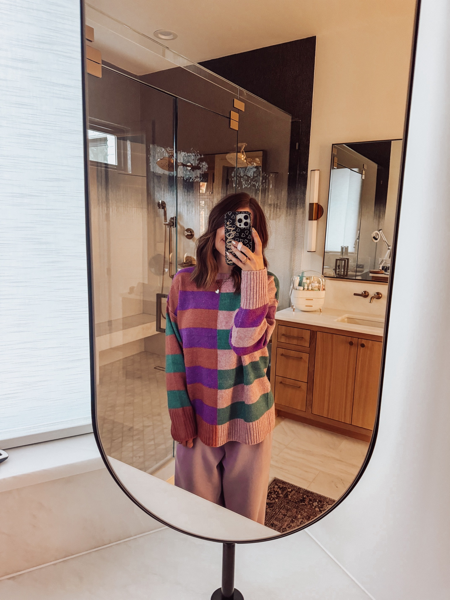 size small in this sweater and size small in my sweatpants. code: postie20 for my sweater! 

#LTKfindsunder50 #LTKstyletip