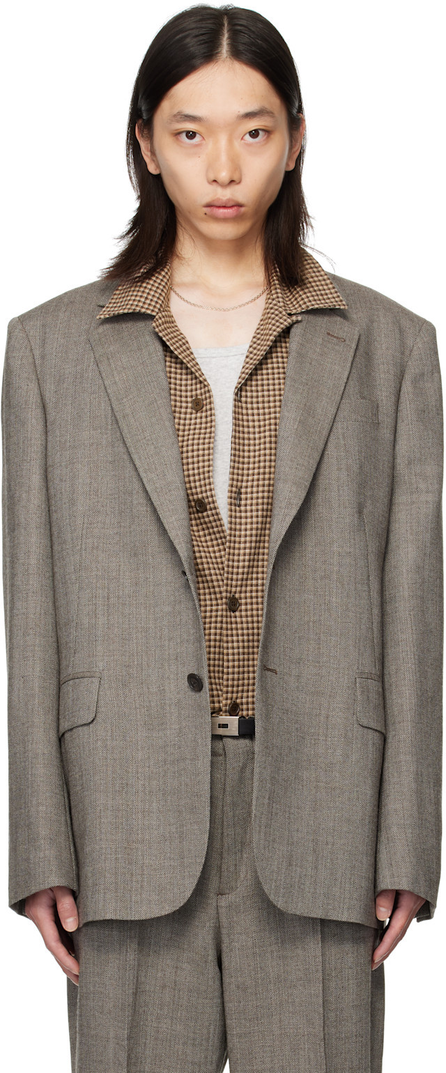 OUR LEGACY - Brown Ceremony Blazer | SSENSE