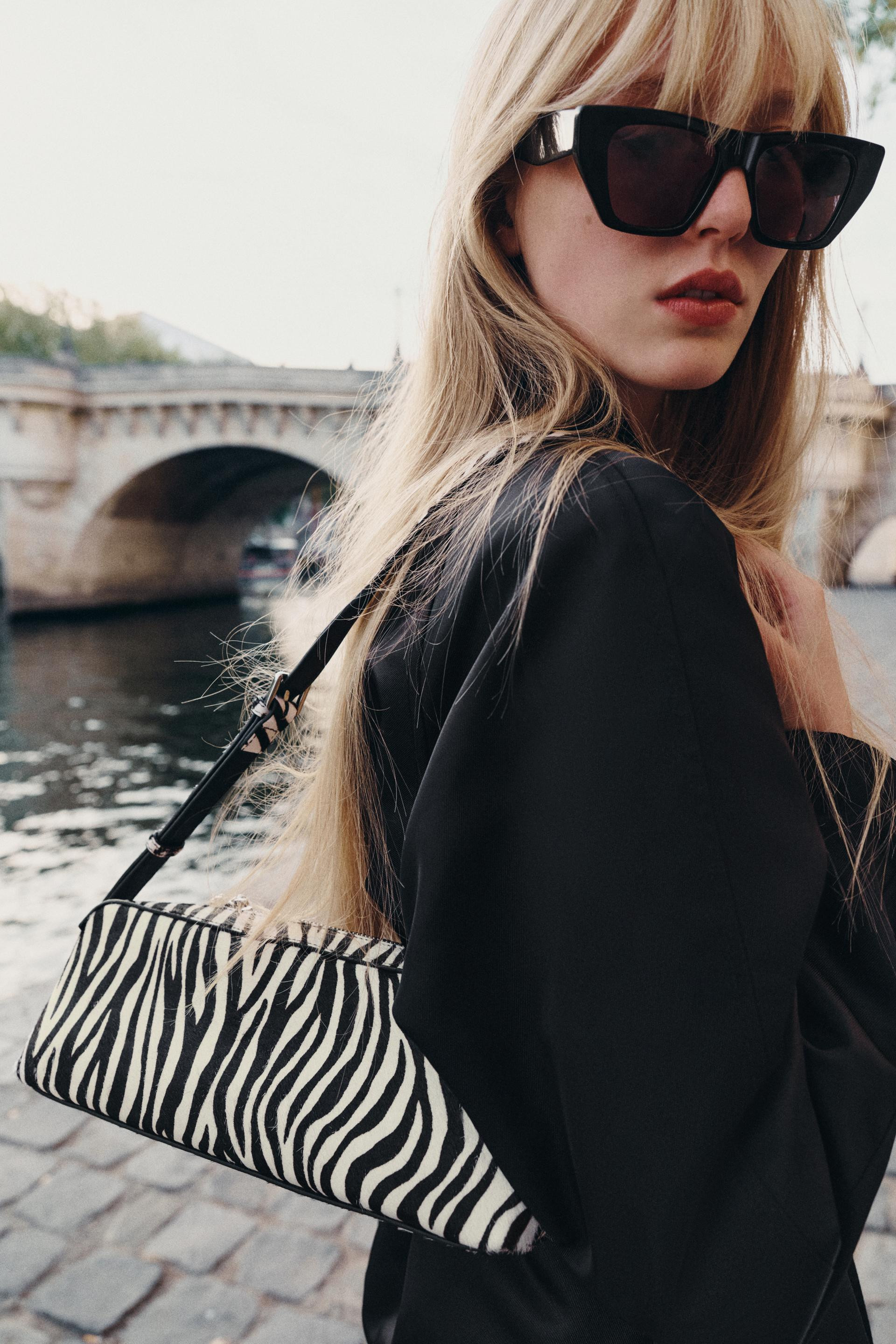 ANIMAL PRINT SHOULDER BAG - Zebra - ONE SIZE ONLY | Zara Canada