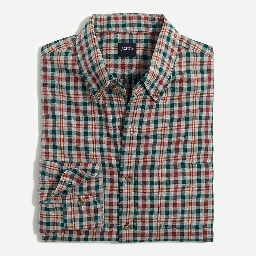 Plaid brushed twill shirt | J.Crew Factory