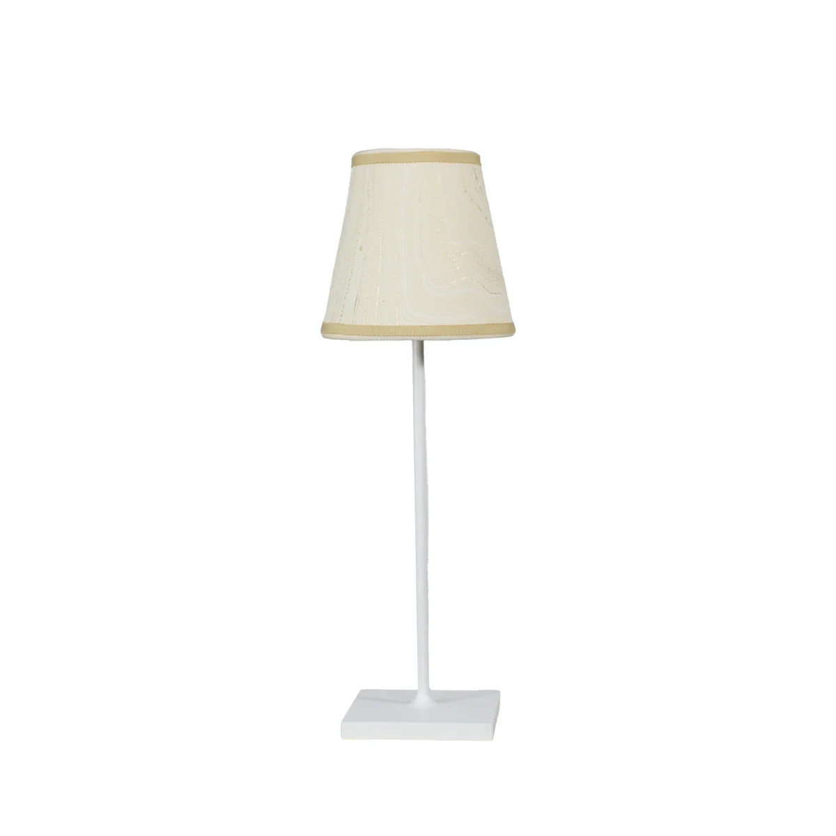 Small Marble Shade Cover in Ivory with Gold Trim | Over The Moon