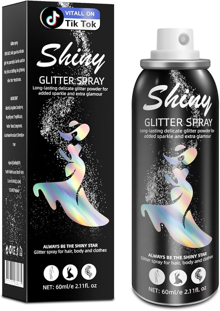 Body Glitter, Body Glitter Spray, Glitter Spray for Hair and Body, Long-Lasting and Quick-Drying ... | Amazon (US)