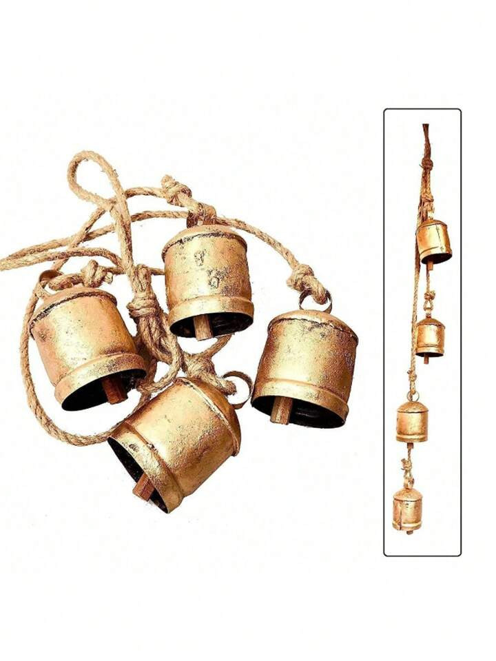 1pc Vintage Christmas Bell, Handmade Simple Metal Bell, Suitable For Christmas Tree Decoration Pe... | SHEIN