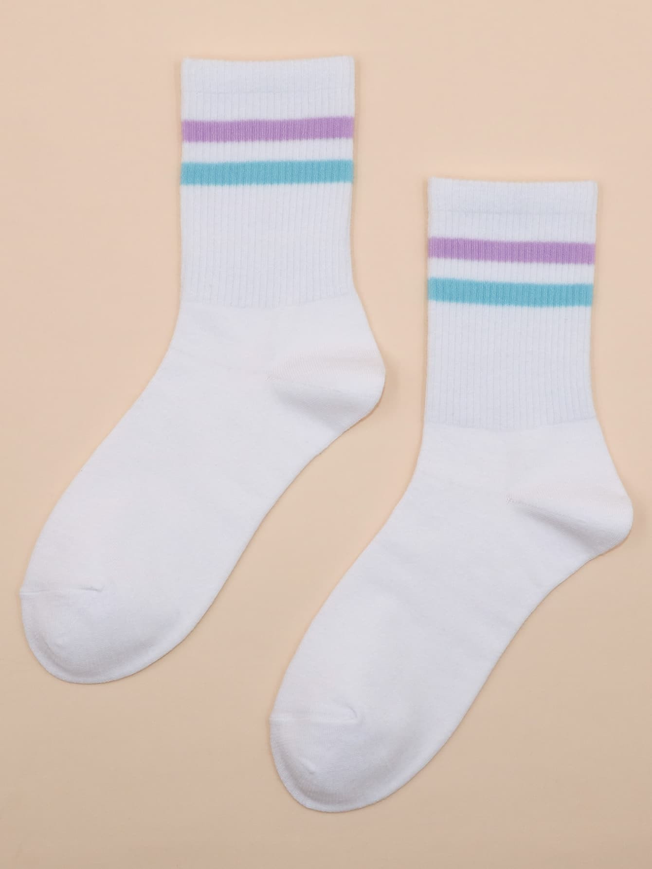Striped Print Crew Socks | SHEIN