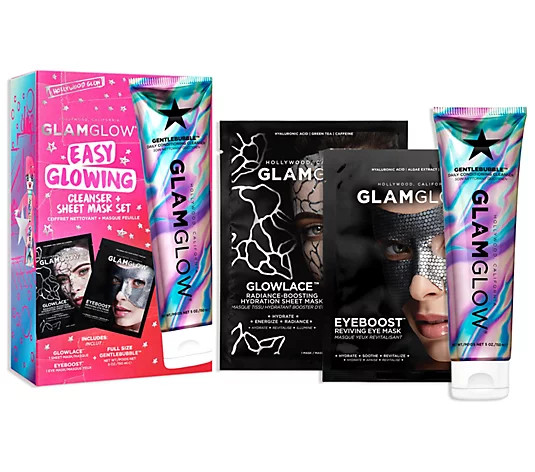 GLAMGLOW GENTLEBUBBLE Cleanser and Sheet Mask Set - QVC.com | QVC