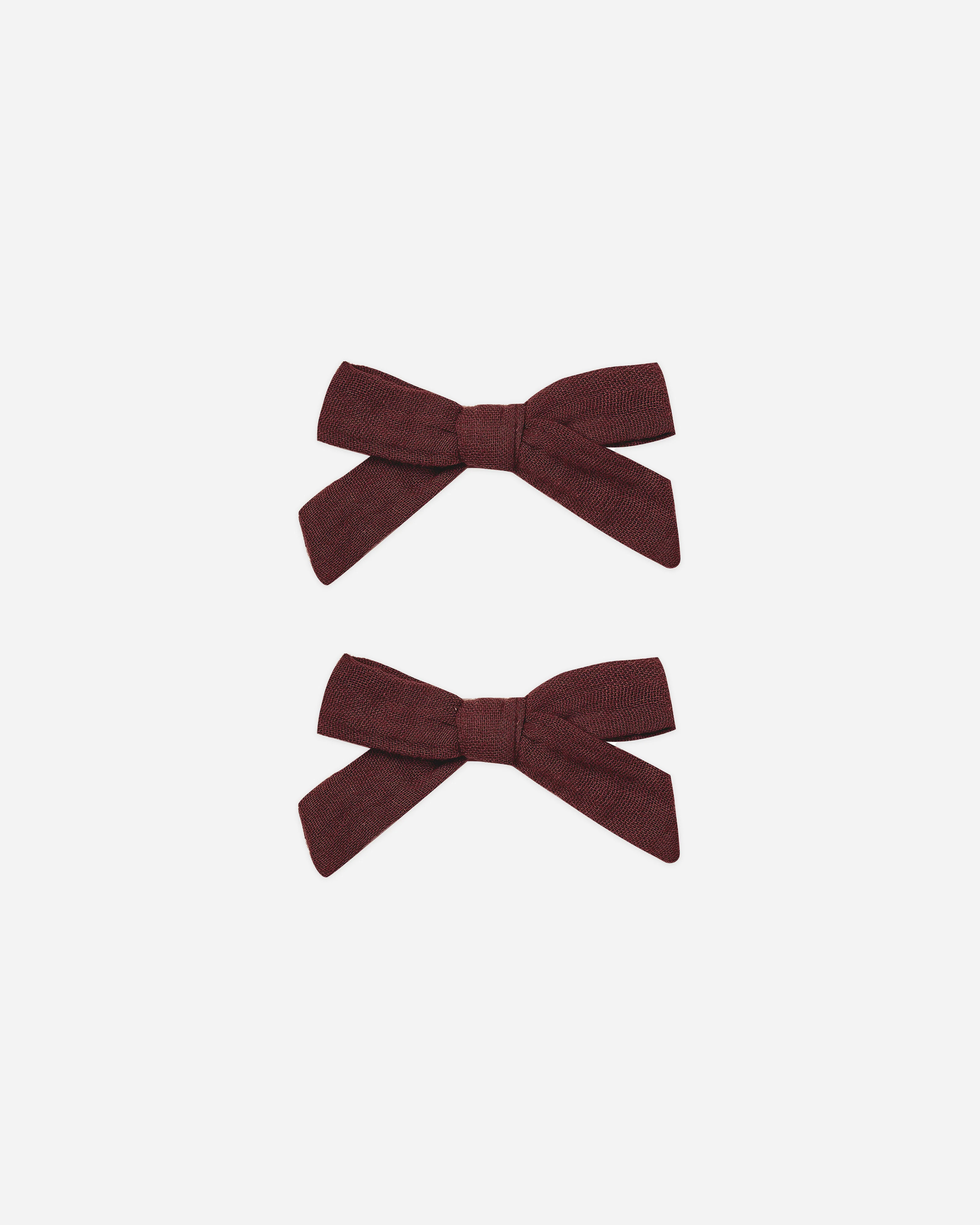 Bows, Set Of 2 || Burgundy | Rylee + Cru