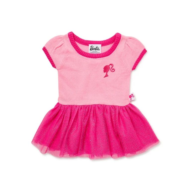 Baby Girls Barbie Cosplay Sweater Dress, Sizes 0/3M-6/9M | Walmart (US)