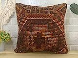 Bohemian Kilim Pillow Cover Hand Made Sofa Pillow 18x18 Inches Decorative Pillow Cover Bedding Pillo | Amazon (US)