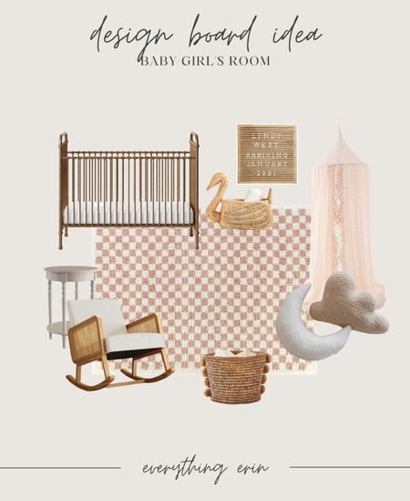 Design board idea: baby girls room 

#LTKhome #LTKbaby