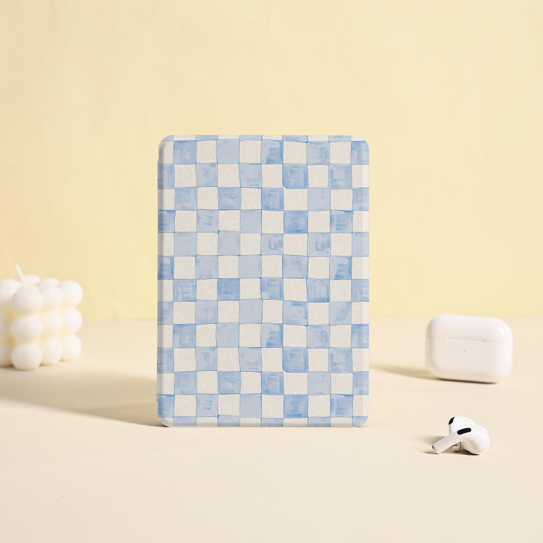 Blue Checkered Kindle Case for Kindle Paperwhite 1/2/3/4, Kindle Case With Auto Wake/sleep, Cover... | Etsy (US)