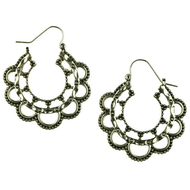 Gold Bohemian Loop Hoop Earrings | Walmart (US)