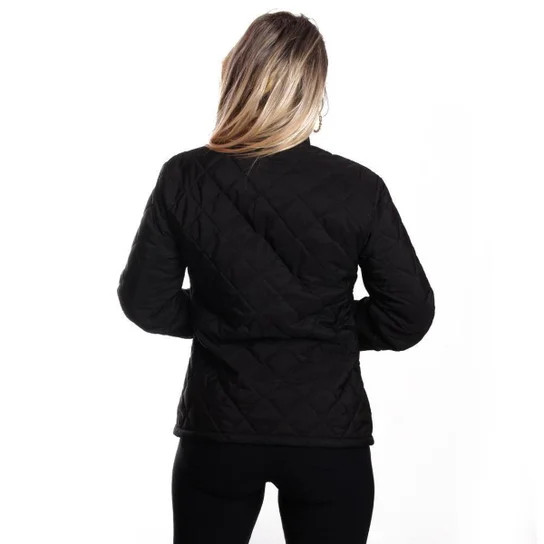 Jaqueta Matelassê Casaco Blusa Feminina - Preto | Zattini (BR)