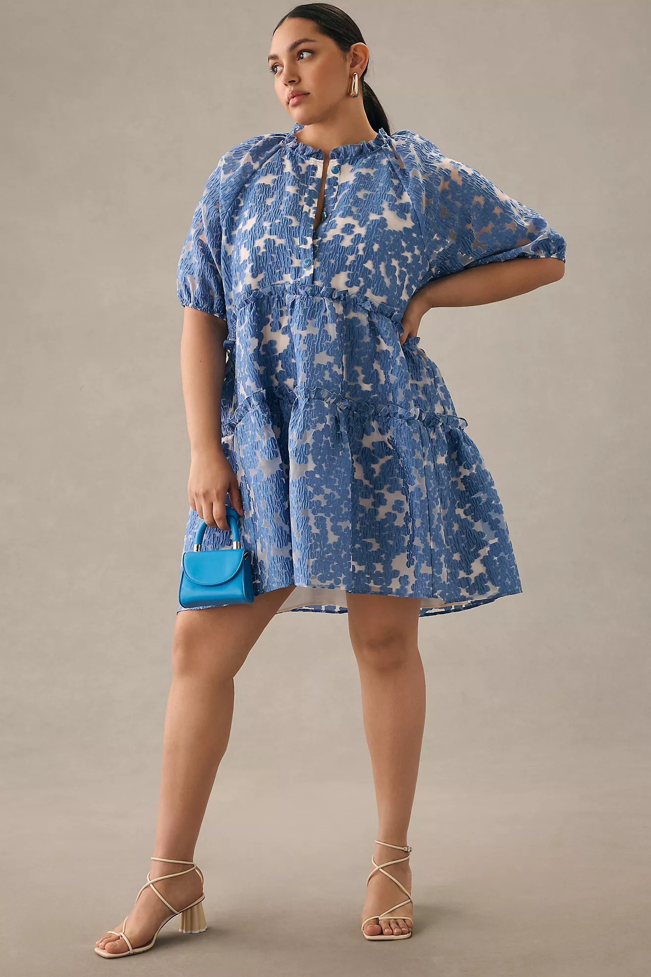 By Anthropologie Tiered Jacquard Dress | Anthropologie (US)