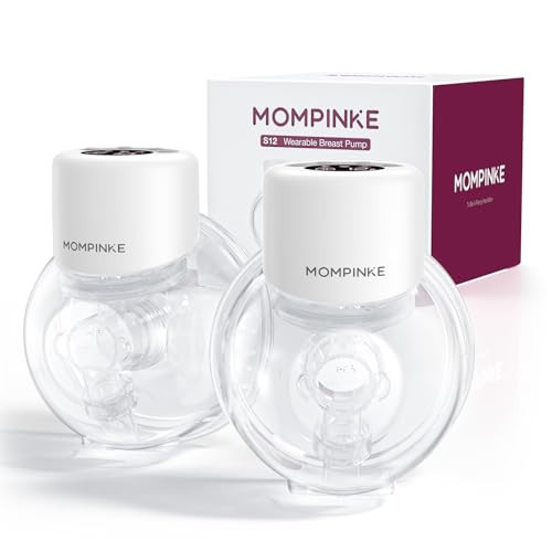 MOMPINKE Hands Free Breast Pump S12, Wearable Breastfeeding Pump with 3 Modes & 12 Levels, Electric Portable Breast Pump, 24mm, 2 Pack, White | Amazon (US)