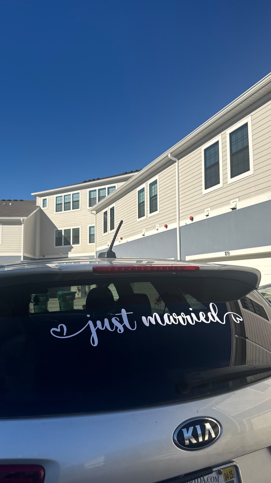 JUST MARRIED car decal sticker for your vehicle. Perfect if you are driving your car to your venue or honeymoon🤍 

#LTKWedding