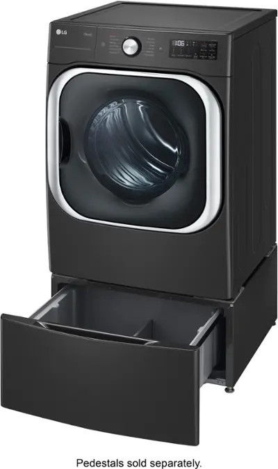 LG - 9.0 Cu. Ft. Stackable Smart Gas Dryer with Steam and Built-In Intelligence - Black Steel | Best Buy U.S.