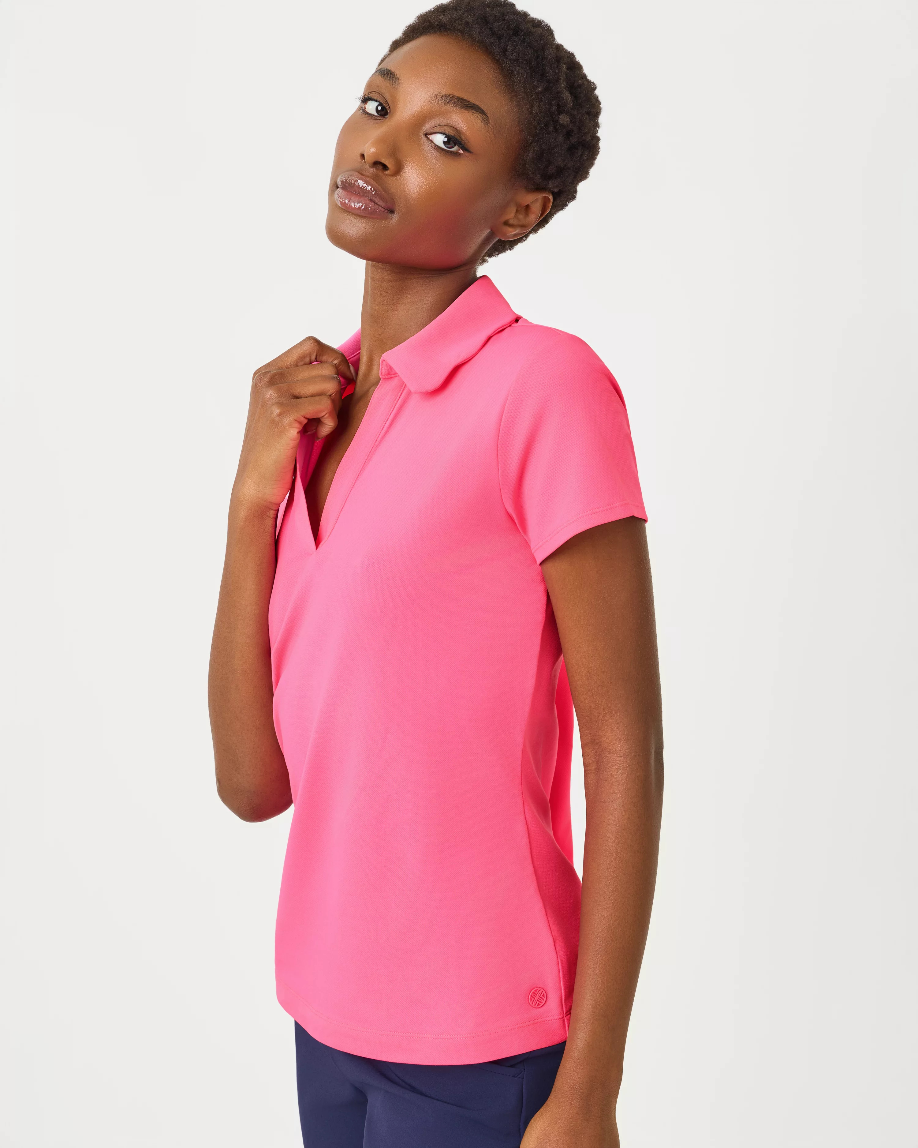 UPF 50+ Luxletic Frida Scallop Polo | Lilly Pulitzer