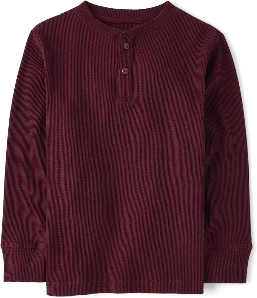 The Children's Place Boys' Long Sleeve Thermal Henley Shirt | Amazon (US)