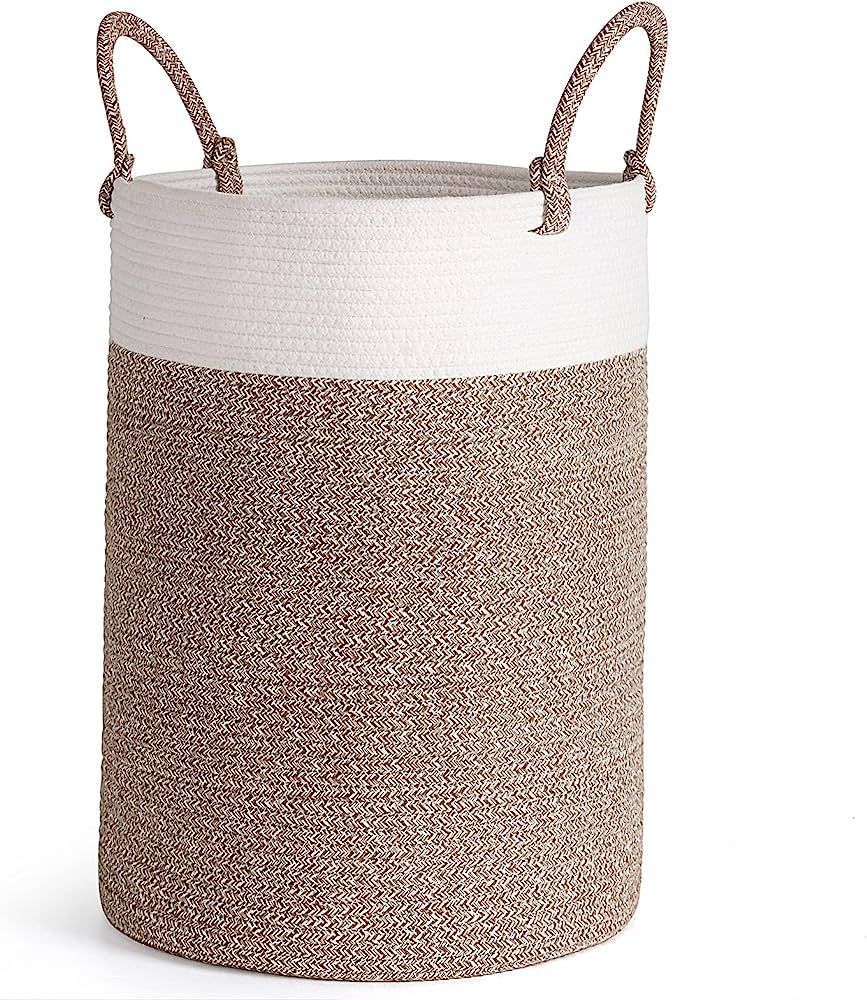 INDRESSME Tall Laundry Basket with Handles, Jute Clothes Hamper, Woven Laundry Basket for Pillows... | Amazon (US)