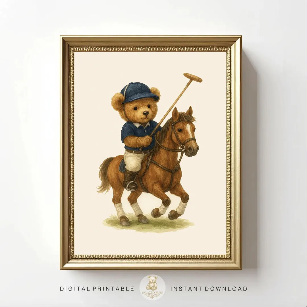 Vintage Sports Bear Golf | Posh Vintage Sports Bear | Vintage Teddy Bear Baseball | Sport Bear Ar... | Etsy (US)