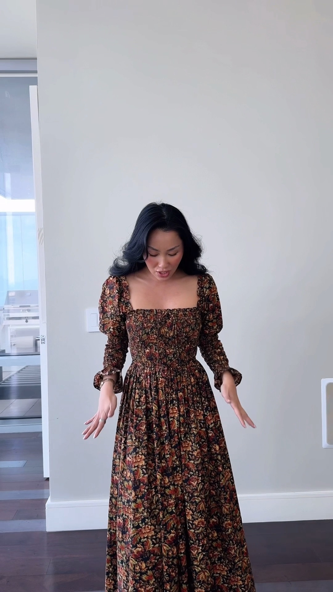 Dress details for today - obsessed with the sleeves on this and the colors for this time of year 🍂🍁

#LTKootd #LTKBump #LTKSeasonal