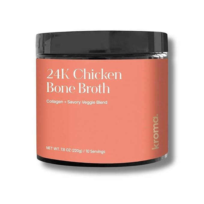 Kroma Premium Chicken Bone Broth, Dairy & Gluten Free Powder Mix with Collagen, Protein, Turmeric... | Amazon (US)