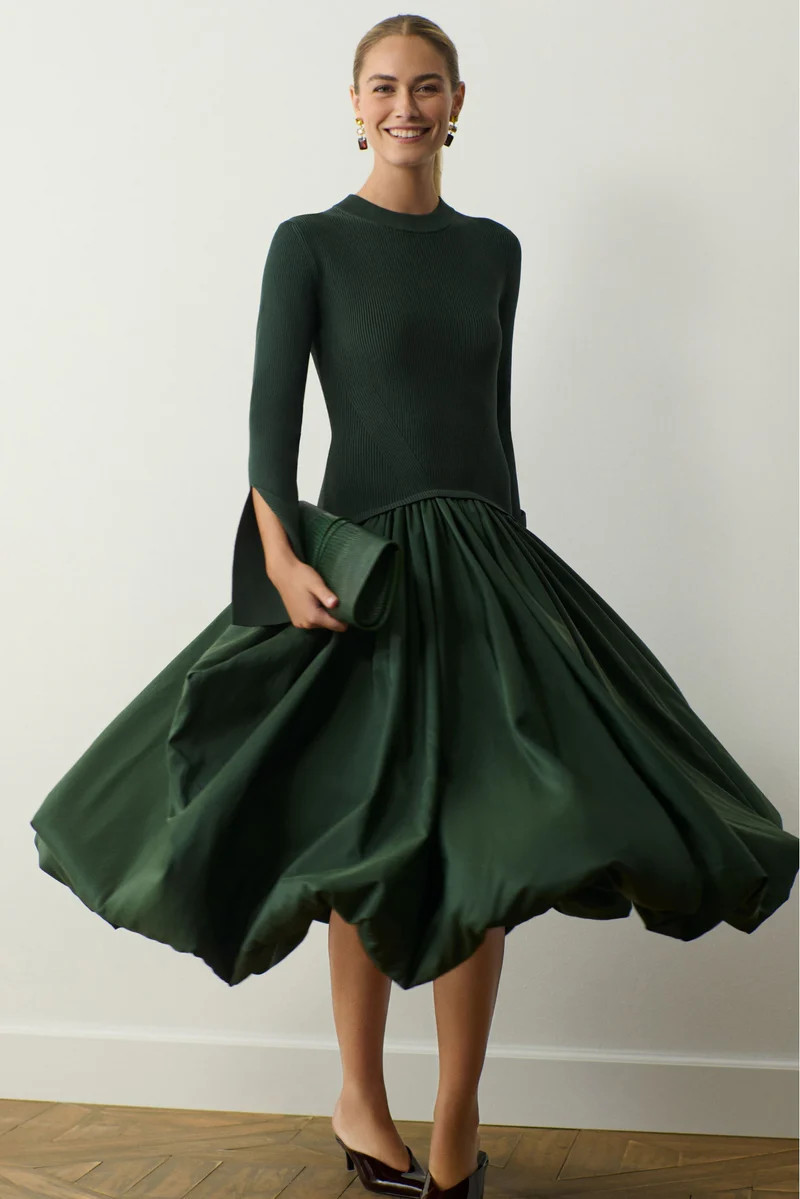 Cypress Kenlie Long Sleeve Mock Neck Midi Dress | Tuckernuck (US)