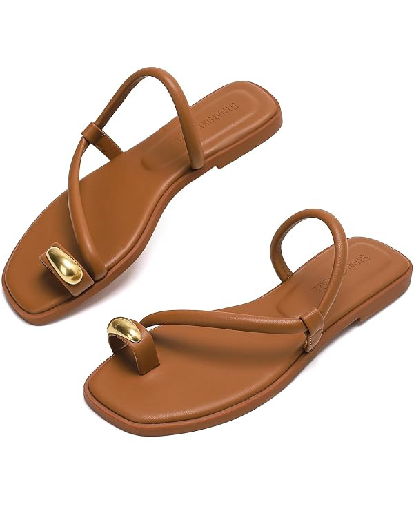 Stratuxx Kaze Womens Sandals Dressy Beach Sandals For Woman Summer Flip Flop Vacation Open Toe Sl... | Amazon (US)