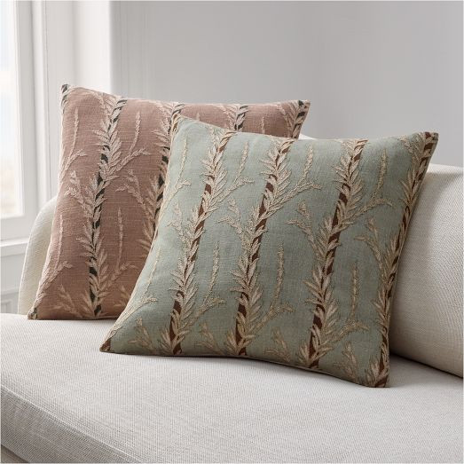 Trellis Vine Stripe Pillow Cover | West Elm (US)
