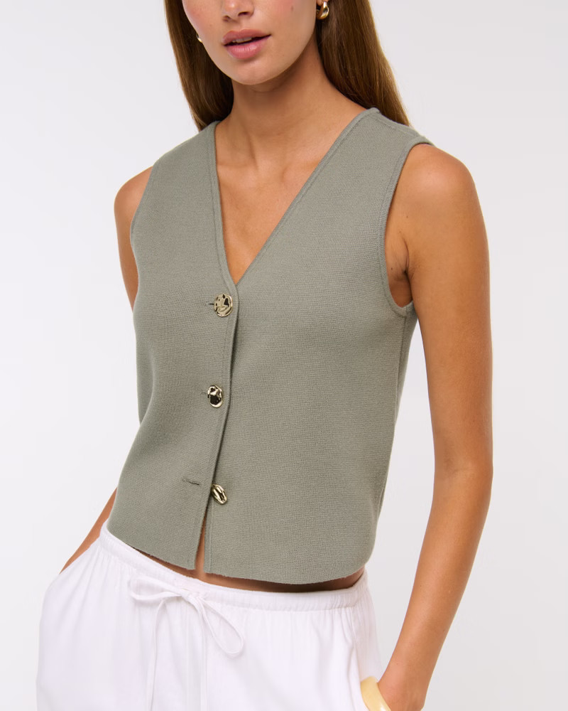 Women's LuxeLoft V-Neck Vest | Women's New Arrivals | Abercrombie.com | Abercrombie & Fitch (US)