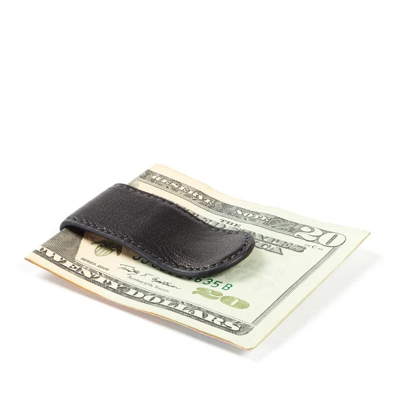 Money Clip | Full grain leather Black Onyx | Leatherology
