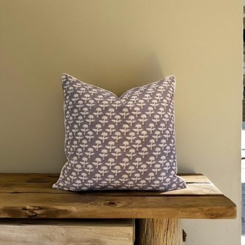 Decorative Linen Accent Throw Pillow Cover (Neutral Collection) Transitional Farmhouse Floral Bot... | Amazon (US)