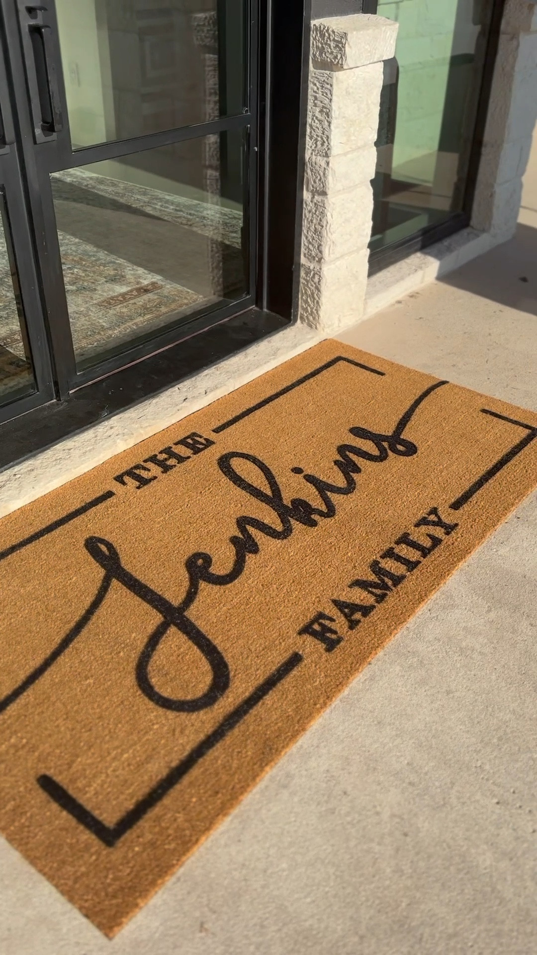 Can’t wait to style this with an outdoor rug underneath but was too excited not to share! Check out this custom doormat from Doormat Decor. Use code “Jenkins30” for a 30% discount on your purchase 🖤🖤

#LTKGiftGuide #LTKHome #LTKSaleAlert