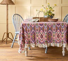 Annika Ikat Tablecloth | GreenRow