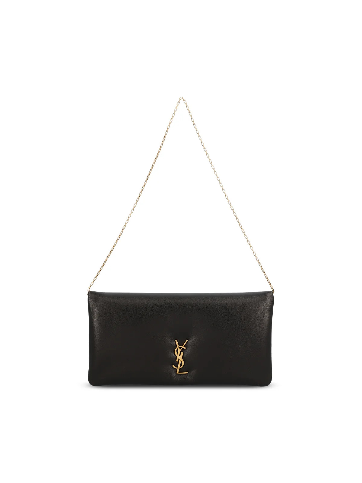 Saint Laurent Calypso Logo Plaque Mini Shoulder Bag | Cettire Global