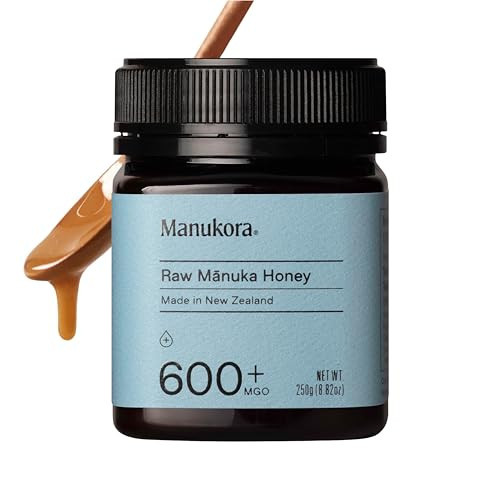 Manukora Raw Manuka Honey MGO 600+ from New Zealand, Non-GMO, Monofloral, Traceable from Hive to Hand, Daily Immune Support - 250g (8.8 Oz) | Amazon (US)