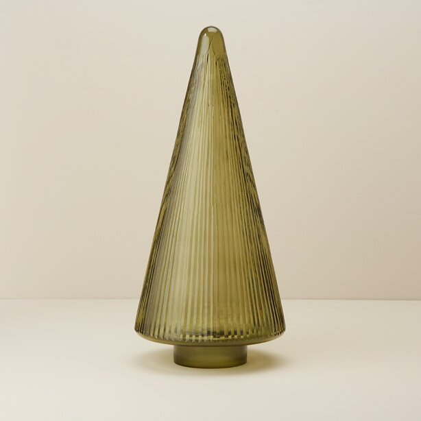 OUI LARGE GREEN RIBBED GLASS DÉCOR TREE | Indigo (CA)
