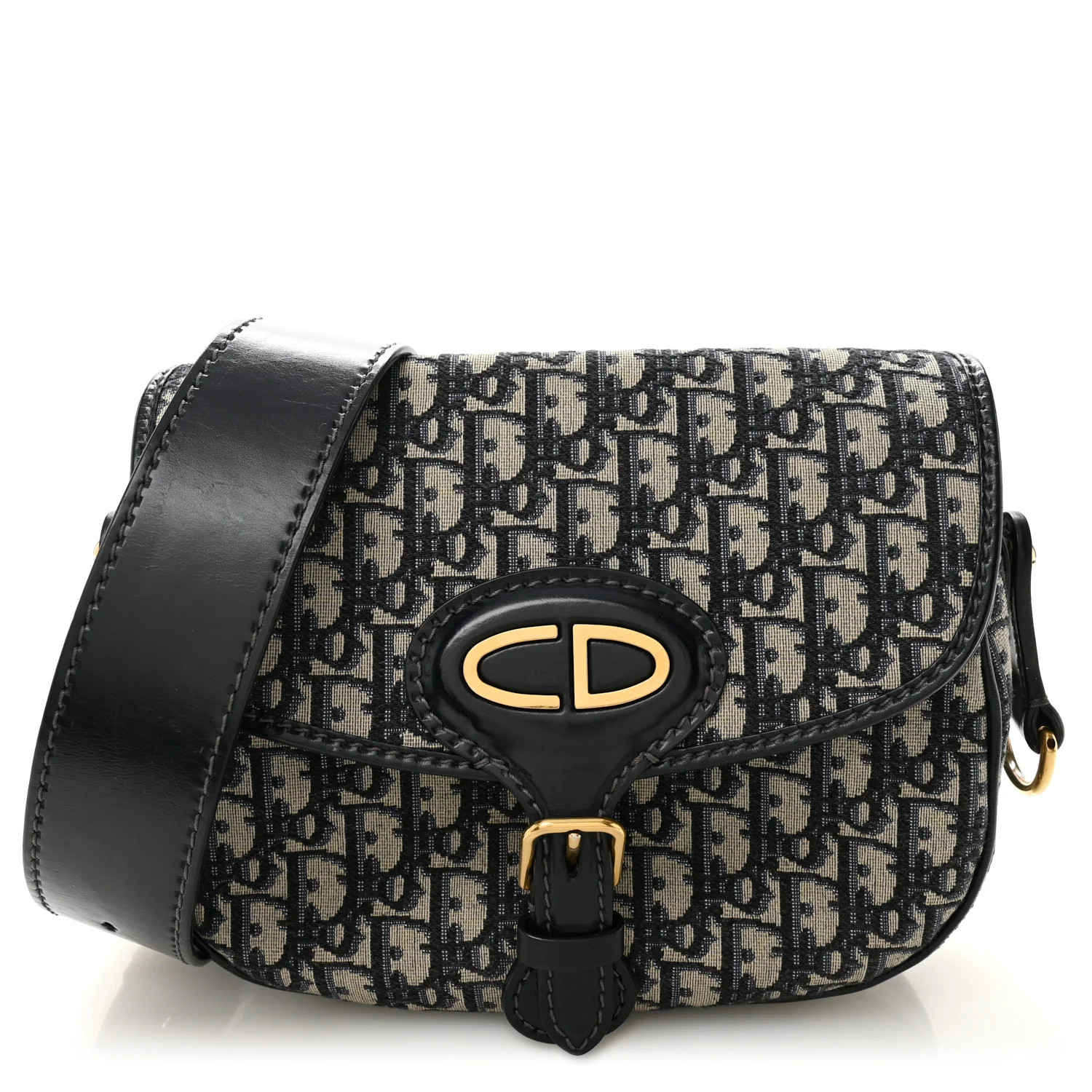 Oblique Crossbody Navy Blue | FASHIONPHILE (US)