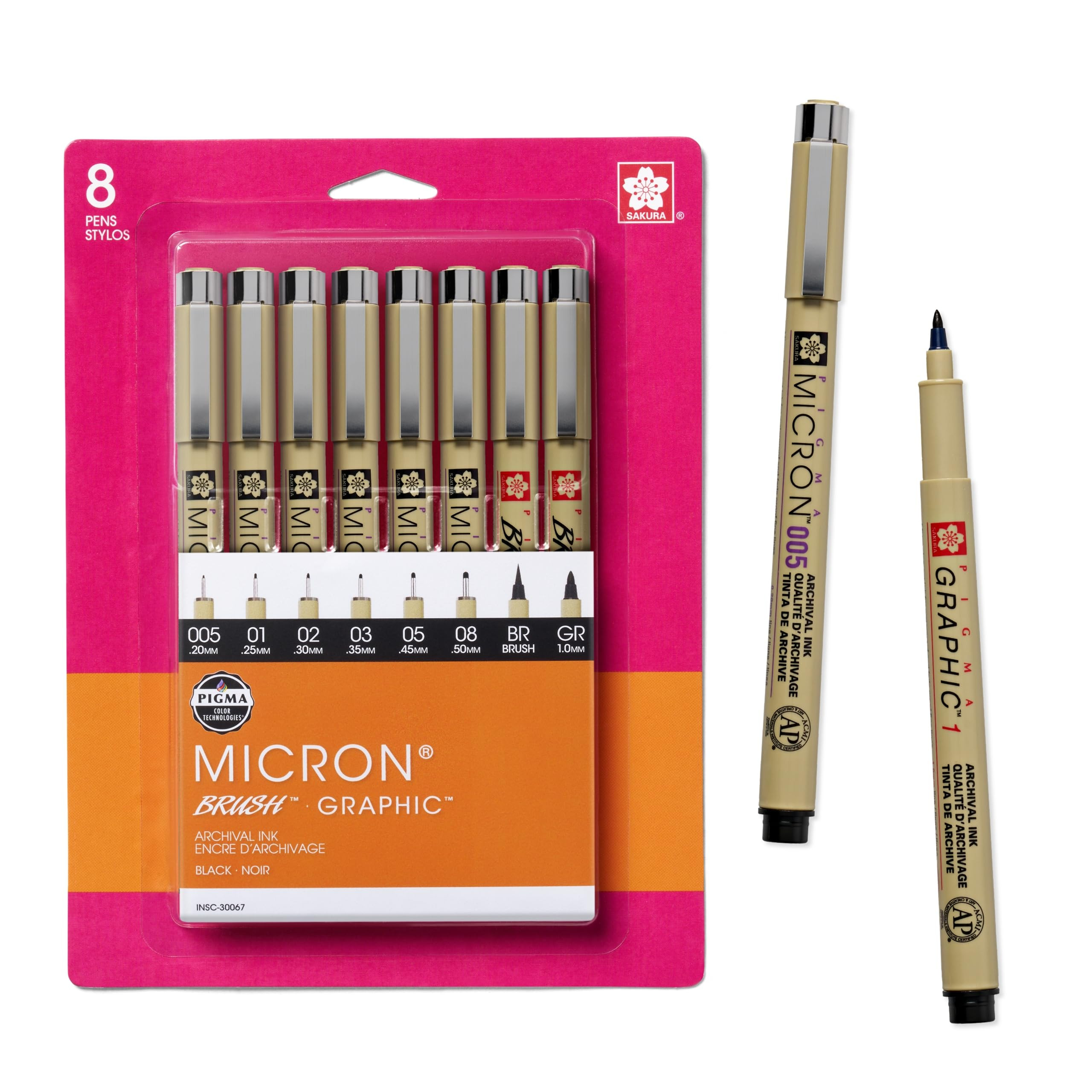 SAKURA Pigma Micron Fineliner Pens - Archival Black Ink Pens - Pens for Writing, Drawing, or Jour... | Amazon (US)