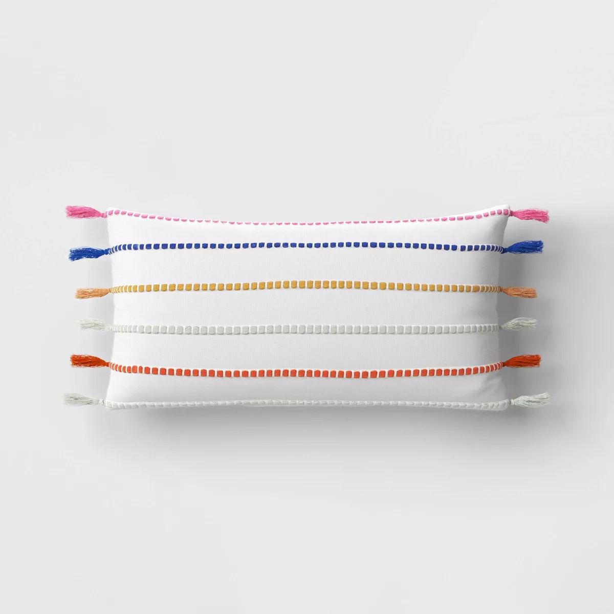 12"x24" Running Lines Rectangular Outdoor Lumbar Pillow Multicolor - Threshold™ | Target