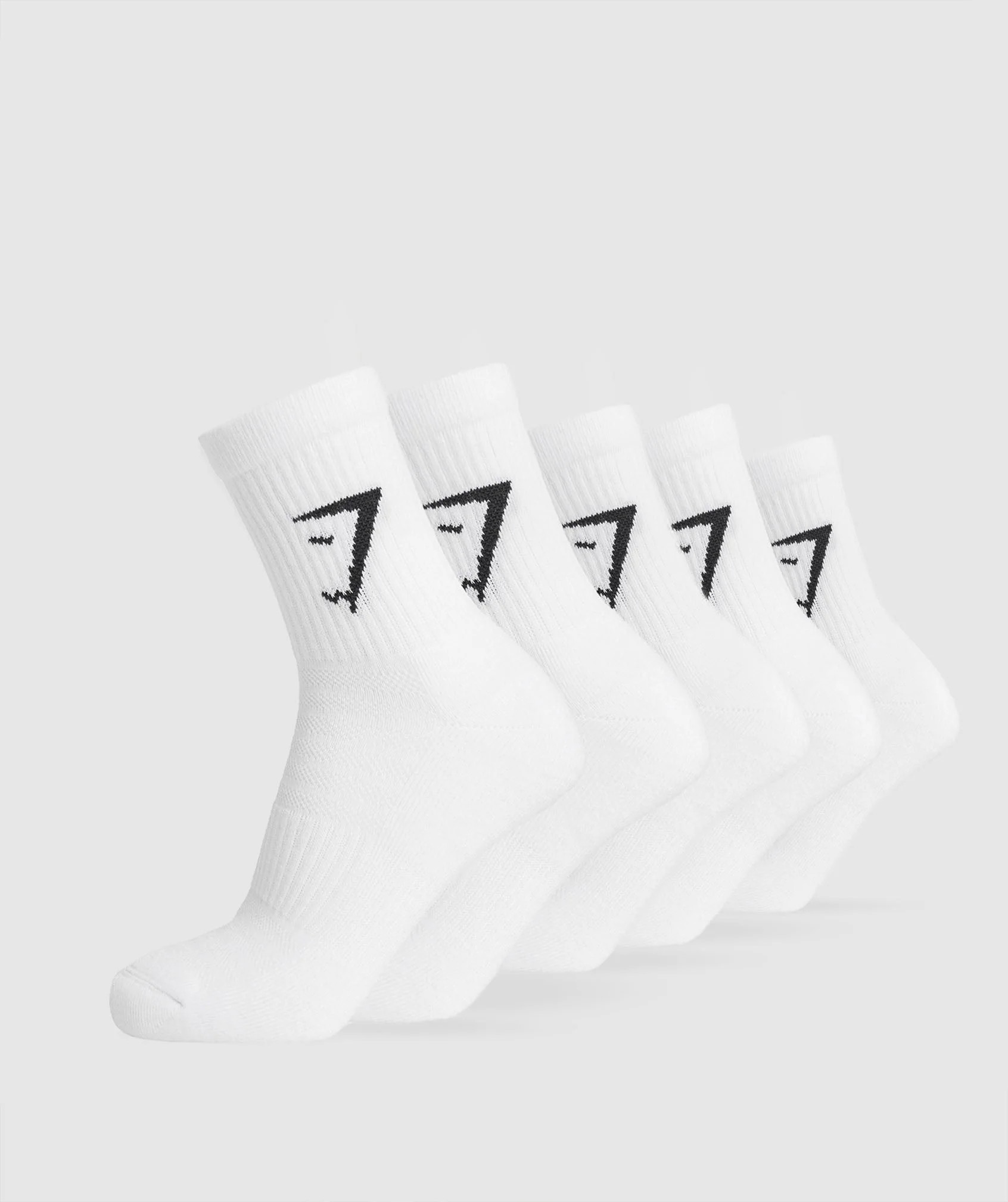 Gymshark Midi Socks 5pk - White | Gymshark US