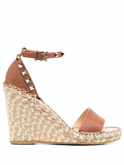 espadrille Rockstud wedge sandals | Farfetch (US)