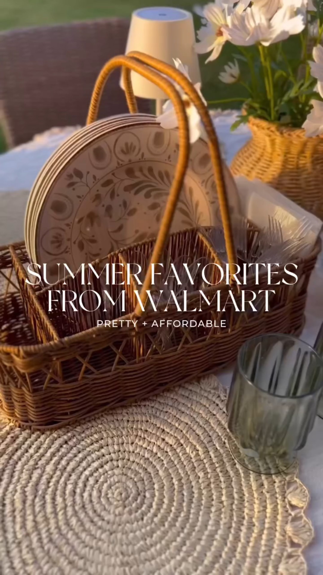 Comment SUMMER for links 🌿

Summer favorites from Walmart that are giving European getaway right in your backyard. 🙌🏼 These melamine dishes are perfect for outdoor dining and this woven pitcher is under $18! Tortoise glasses that give the look for less, and entertaining must-haves like this stackable drink dispenser, wicker tray, and utensil caddy. It’s all so good (and affordable)!

#WalmartFinds #SummerEntertaining #OutdoorDining #HomeDecorIdeas #BackyardVibes #LookForLess #WalmartFavorites #SummerHosting