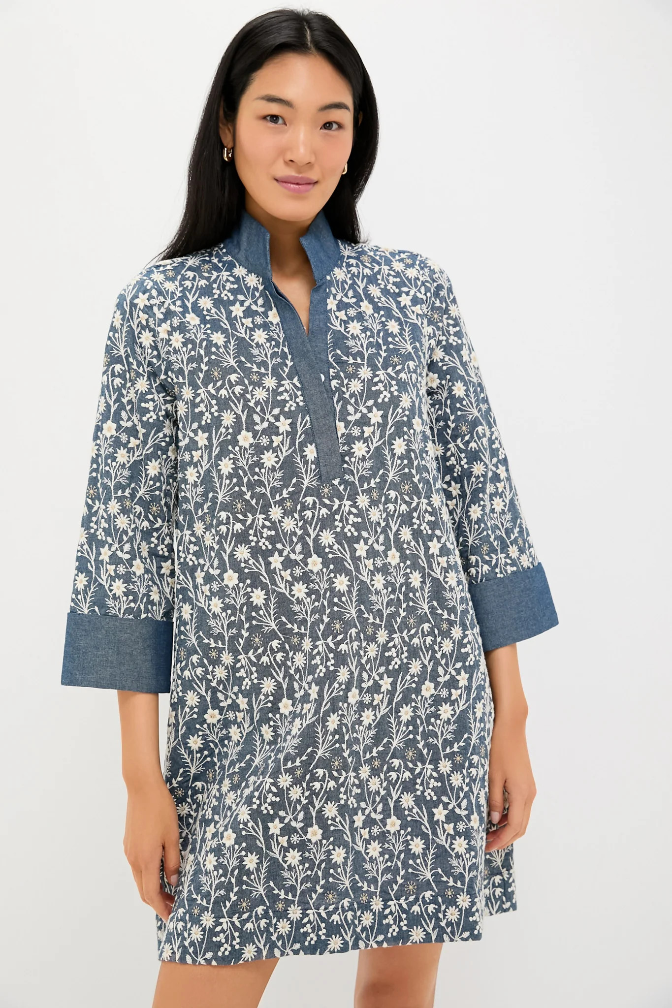 Embroidered Chambray Wildflower Meadows Megan Dress | Tuckernuck (US)